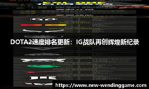 DOTA2速度排名更新：IG战队再创辉煌新纪录